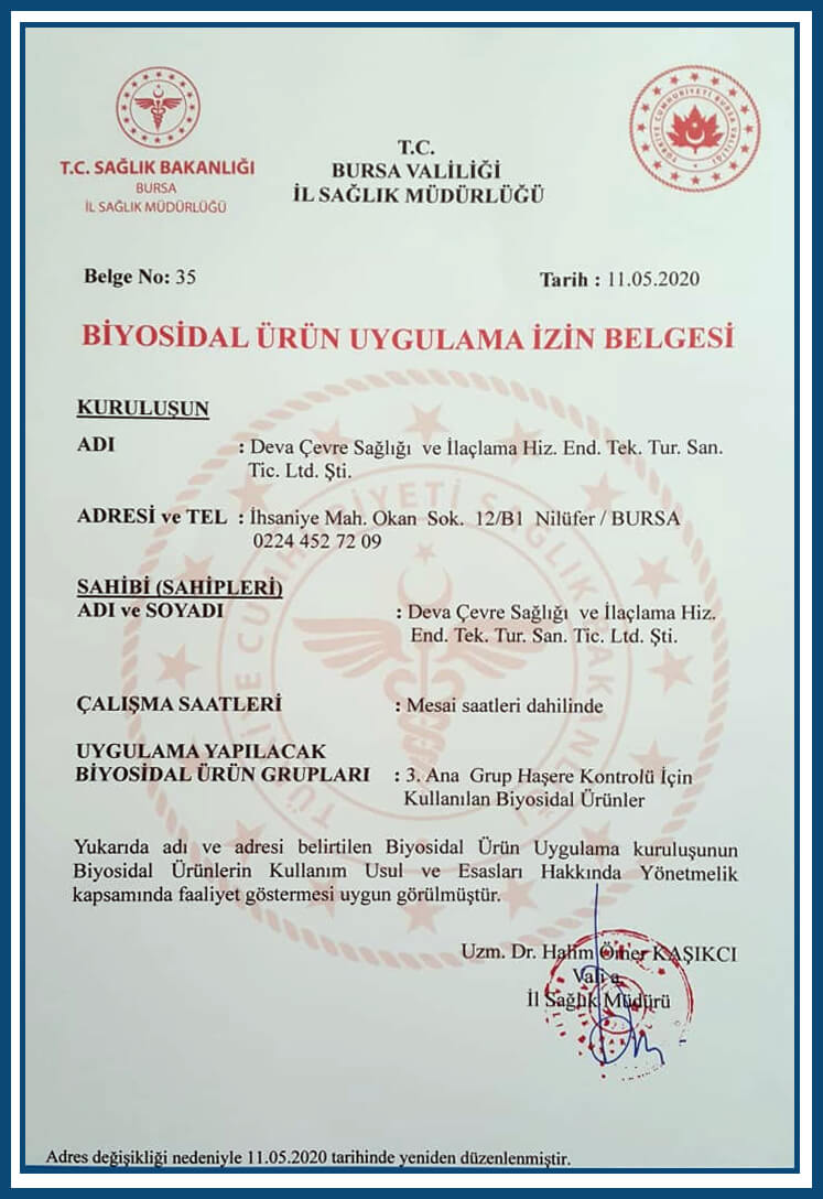İlaç Uygulama İzin Belgesi İlaç Uygulama İzin Belgesi